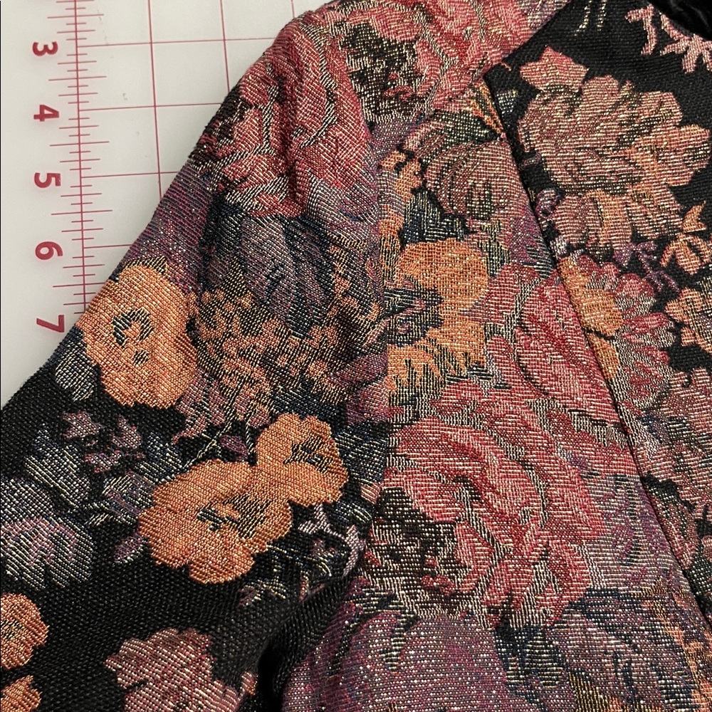 SOFT SURROUNDINGS NWOT "Westbury" Dark Romance Floral Jacquard Metallic Jacket S - Picture 12 of 16